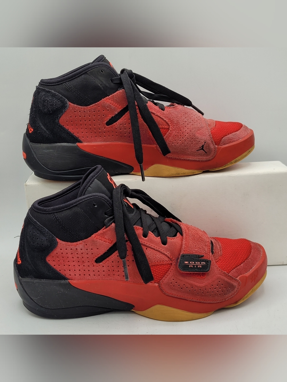 Jordan Zion 2 Sneakers Size 7.5 - University Red And Black